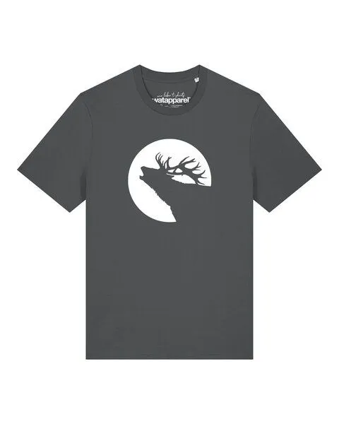 watapparel watapparel T-Shirt Unisex Röhrender Hirsch, Anthracite, – Produktbild 1 von 2