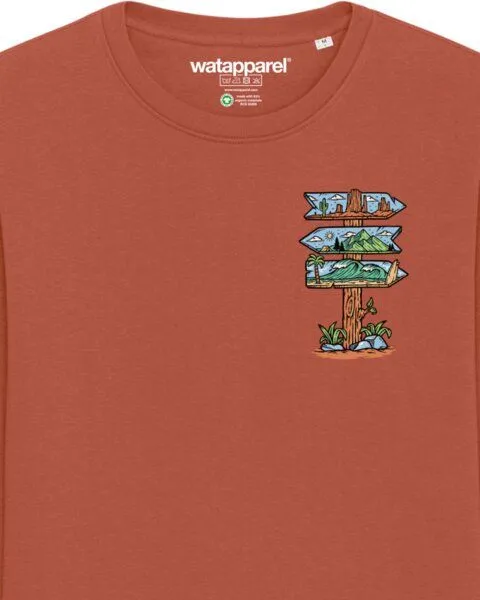 watapparel watapparel Sweatshirt Unisex Adventure is everywhere, Heritage brown, – Produktbild 3 von 3