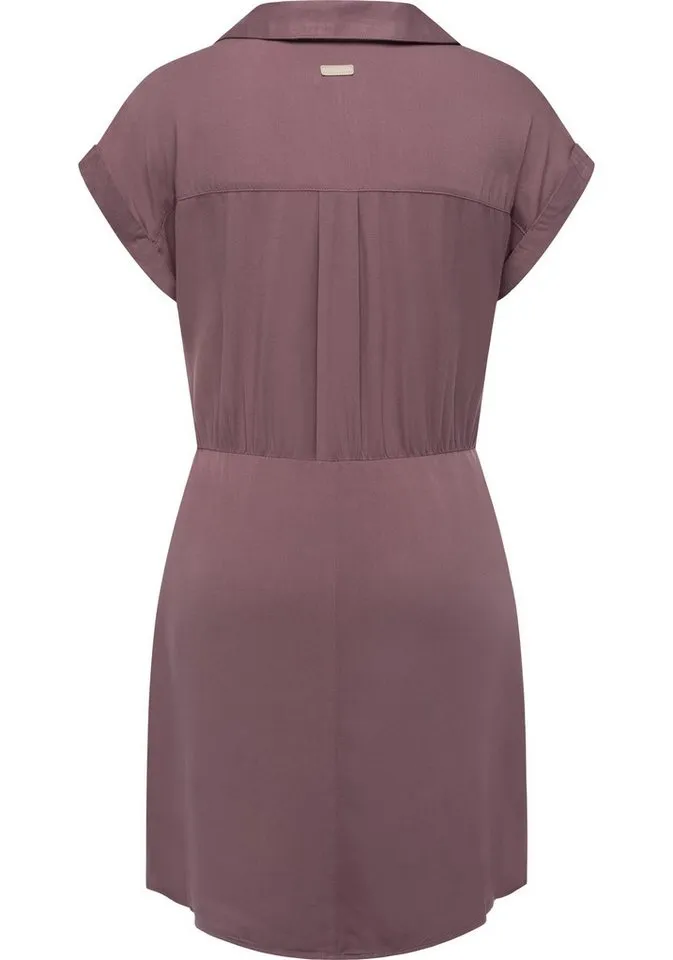 ragwear ragwear Blusenkleid Bahaya stylisches Damen Sommerkleid mit Bindeband, Rosa, – Produktbild 1 von 2