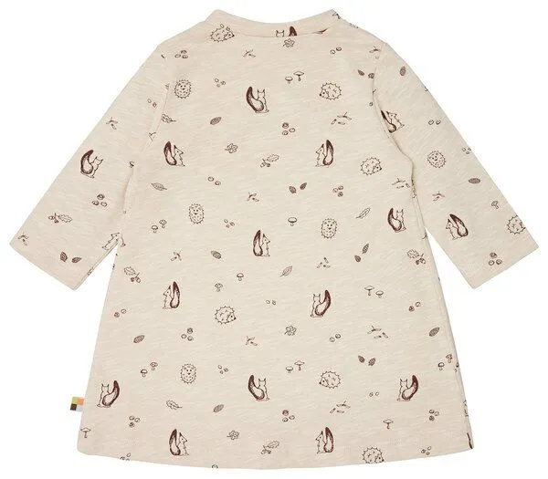 loud + proud loud + proud Babys & Kinder Kleid Slub Jersey mit Druck, GOTS-zertifiziert, Vanilla(natur), – Produktbild 1 von 3