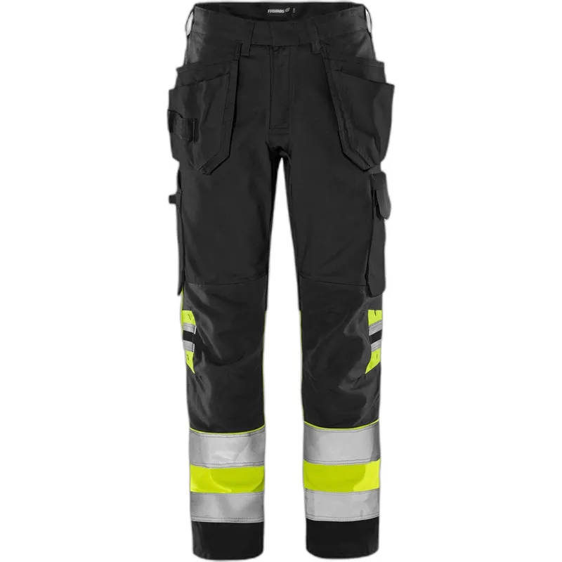 Fristads Sichtbare Arbeits Hose Klasse 1 Fristads Green 2640 GPLU, Schwarz, – Produktbild 1 von 2