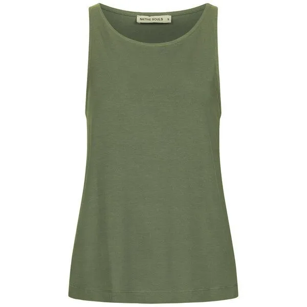 NATIVE SOULS NATIVE SOULS Lyocell Classic Top Damen, Leaf green, – Produktbild 1 von 1