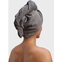 Yumeko Haarhandtuch Terry "Yumeko" aus Bio-Baumwolle, Dark grey, – Produktbild 1 von 1
