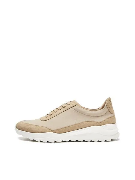 NINE TO FIVE NINE TO FIVE #pedró veganer Sneaker, Herren Runner aus recycelter Mircofaser, Tan sea, – Produktbild 2 von 4