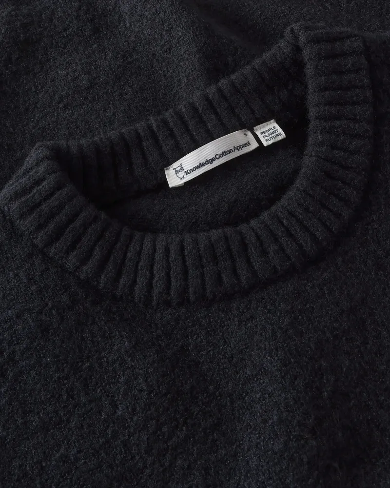 KnowledgeCotton Apparel KnowledgeCotton Apparel Damen vegan Pullover Soufflé Garn Schwarz Jet, Schwarz, – Produktbild 1 von 2