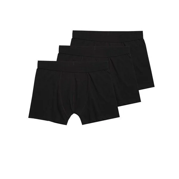 THOKKTHOKK ThokkThokk 3 Pack Herren Trunks Boxershorts Black Bio Fair TT15/BTD15 (GOTS), Black (schwarz), – Produktbild 1 von 3
