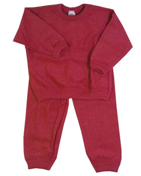 Cosilana Cosilana Kinder Schlafanzug Woll-Frottee kbT, Rot, – Produktbild 1 von 1