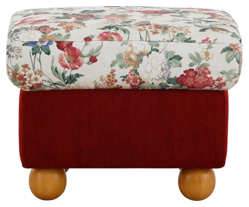 Home affaire Hocker Milano, Rot, – Produktbild 1 von 8