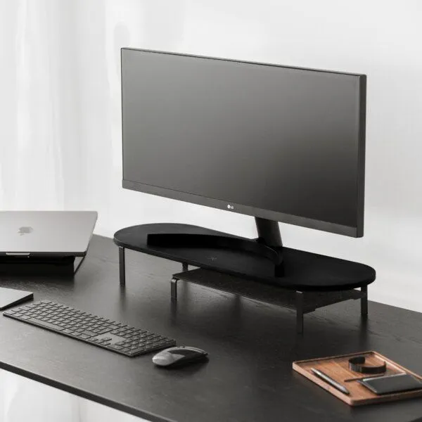 Woodcessories Woodcessories Monitorständer aus nachhaltigem Holz, Black oak, – Produktbild 1 von 5