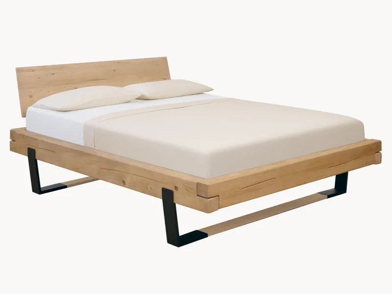 allnatura allnatura Balkenbett "Tegora" - Schnäppchen 2127-03367 | Fichte geölt | 140x200 cm | Holzkufen | ohne Kopfteil, Fichte geölt, – Produktbild 1 von 2