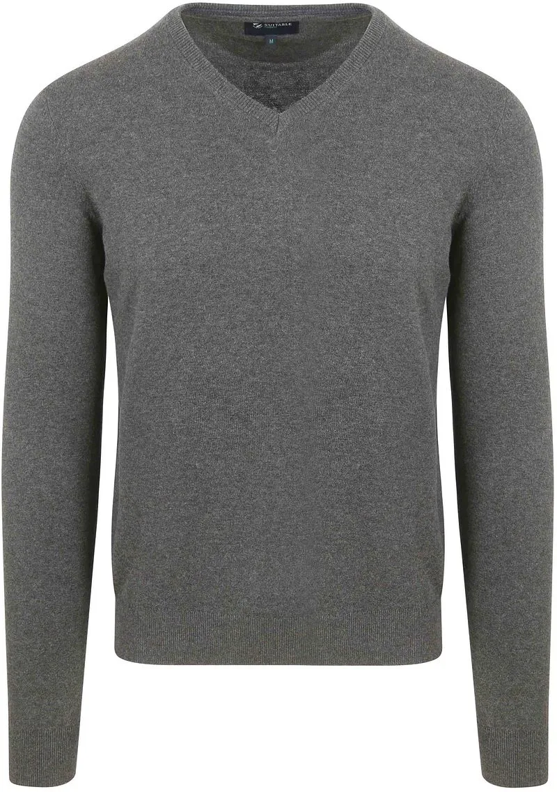 Suitable Suitable Respect Bio-Baumwolle Pullover Vinir Melange Anthrazit - Größe XXL, Grau, – Produktbild 2 von 3