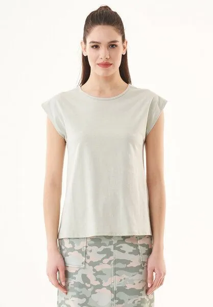 ORGANICATION ORGANICATION T-Shirt aus Bio-Baumwolle, Grün(olive branch), – Produktbild 1 von 4