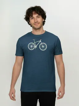 GreenBomb GREENBOMB Bike Mountain Loom - Funktionales T-Shirt aus Merino-Wolle / hochwertiger Print / Fair & Vegan – Produktbild 1 von 1