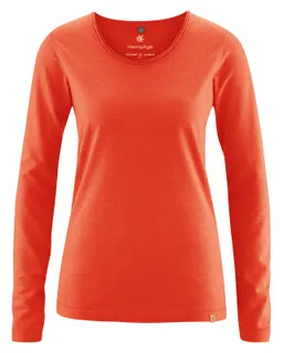 HempAge Hempage Damen vegan Langarm T-Shirt Ziegelorange – Produktbild 1 von 1