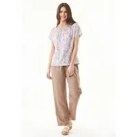 ORGANICATION ORGANICATION Hose aus TENCEL Lyocell und Leinen, Braun(deep taupe), – Produktbild 1 von 1