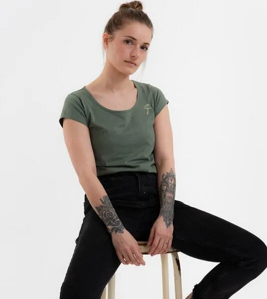 Gary Mash GARY MASH Shirt Asheville Kleiner Schirm aus Biobaumwolle, Olivgrün, – Produktbild 2 von 4