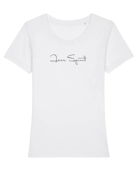 Human Family Human Family Bio Damen Rundhals T-Shirt "Amare - Free Spirit", Weiss, – Produktbild 1 von 4