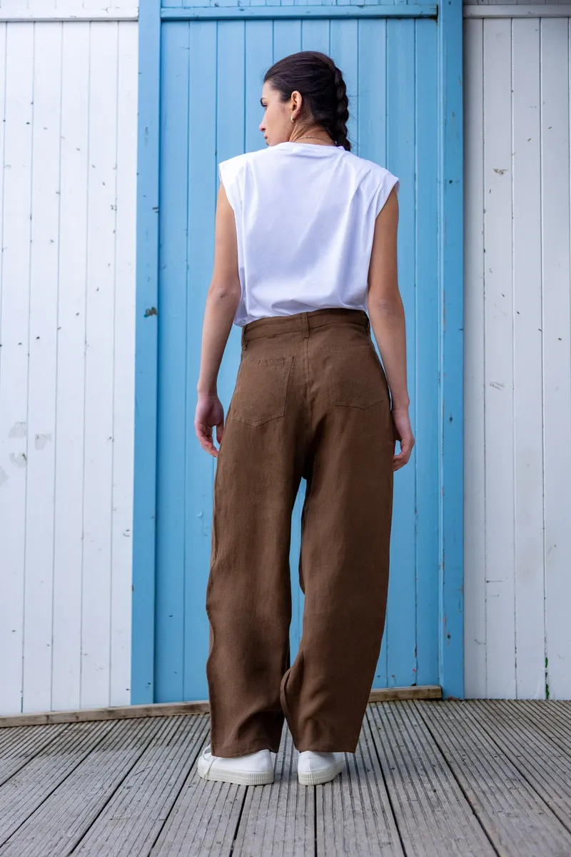 Kings Of Indigo Kings of Indigo Damen vegan Hose Leila Karaffe, Braun, – Produktbild 1 von 2