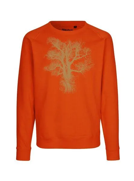 Peaces.bio - handbedruckte Biomode Peaces.bio - handbedruckte Biomode Bio Damen Sweatshirt Loose Fit Chestnut, Orange, – Produktbild 1 von 2