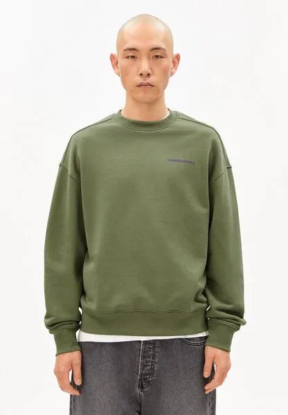 ARMEDANGELS ARMEDANGELS EMAAL OUTGROWN Herren Sweatshirt aus Bio-Baumwolle, Fatigue green, – Produktbild 1 von 4