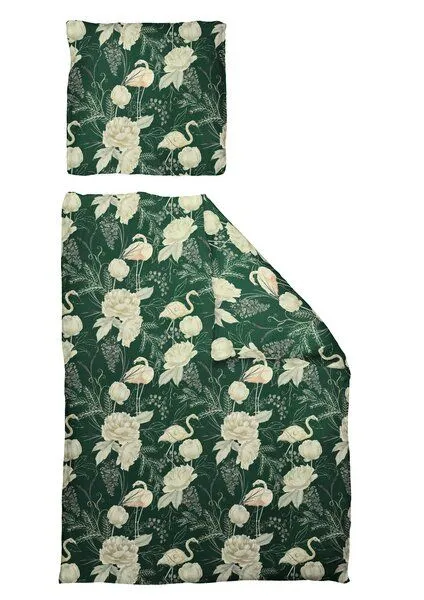 Nature by Adam Nature by Adam Bettwäsche 2tlg aus 100% Bio-Baumwolle - Made in Germany - Eden, Grün, – Produktbild 3 von 3