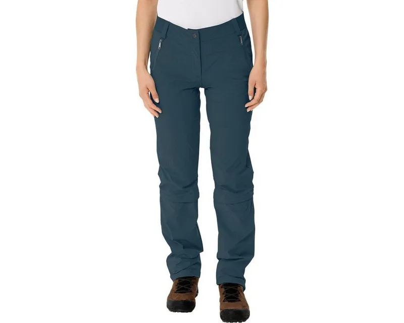 Vaude Vaude Outdoorhose Women's Farley Stretch Capri T-zip Pants III Vielseitige Outdoorhose, wandelbar zur Capri, bietet, Blau, – Produktbild 2 von 3