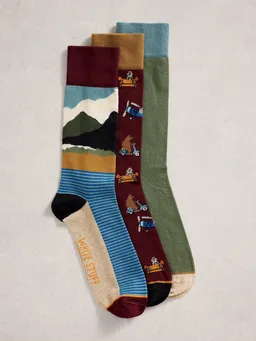 White Stuff 3er-Pack Socken Mountain Road - 44-46 – Produktbild 1 von 1