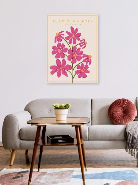 Photocircle Photocircle Poster / Leinwandbild - Hot Pink Flowers - Botany no1 – Produktbild 2 von 4