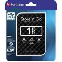 Verbatim Verbatim Externe Festplatte 'Store'n'Go Superspeed' 1 TB, USB 3.0, 2,5 Zoll schwarz – Produktbild 3 von 4