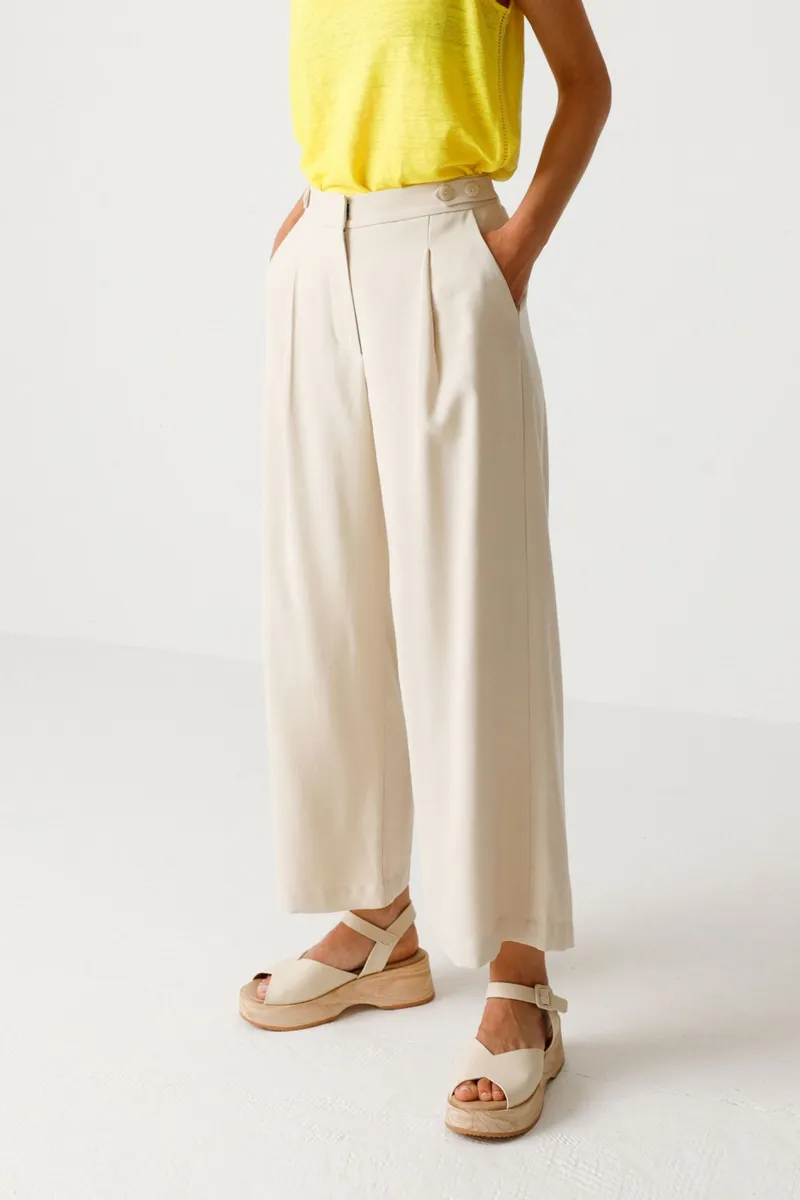 SKFK SKFK Damen vegan Hose Ilia Beige, Beige, – Produktbild 2 von 2