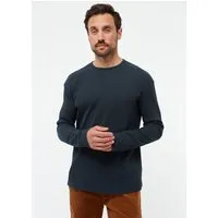 Givn Berlin Givn Berlin Strukturiertes Longsleeve GBPITTIE relaxed Fit aus Bio-Baumwolle, Blau, – Produktbild 1 von 1
