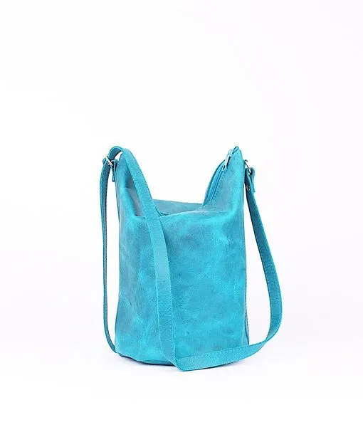 monday market monday market Ledertasche Susan klein, Türkis, – Produktbild 4 von 4