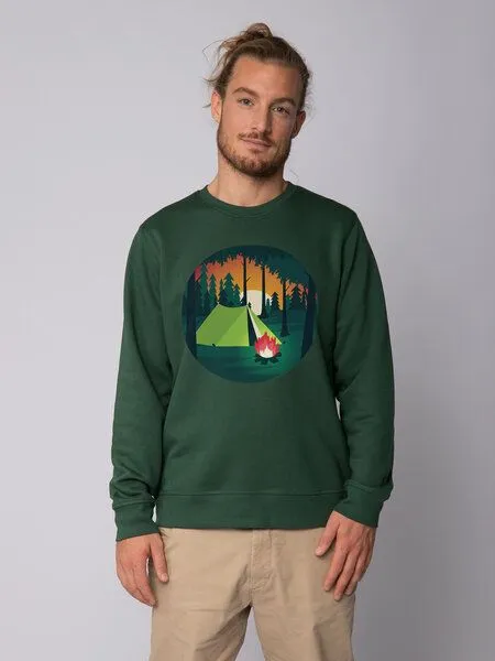 watapparel watapparel Sweatshirt Unisex Zelten, Bottle green, – Produktbild 2 von 4