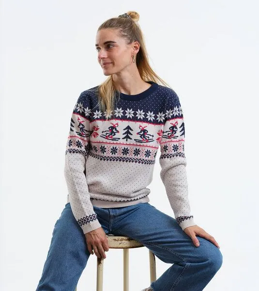 Gary Mash GARY MASH Pullover Lamona aus feinem Jacquardstrick, Skifahrer (blau), – Produktbild 2 von 4