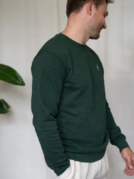 FUXBAU FUXBAU Männer fux Sweater meliert, Grün meliert, – Produktbild 4 von 4