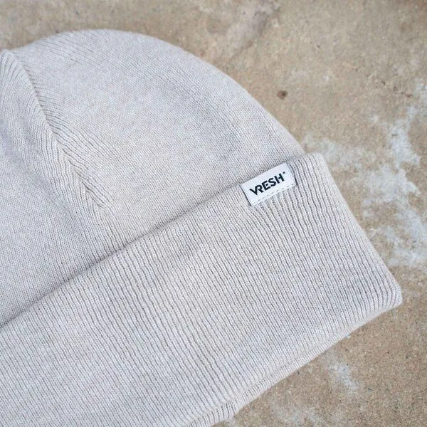 Vresh Clothing Vresh Clothing Veo - Classy Beanie aus Biobaumwolle, Beige, – Produktbild 2 von 2