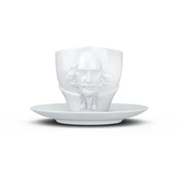 FIFTYEIGHT PRODUCTS FIFTYEIGHT PRODUCTS Talent Tasse mit Henkel und Unterteller Shakespeare – Produktbild 1 von 1