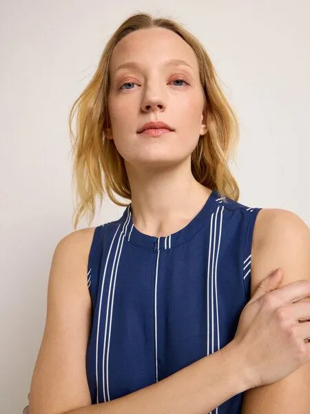 LANIUS LANIUS Jumpsuit STRIPE aus TENCEL und Bio-Leinen, Blau (stripe night blue), – Produktbild 4 von 4