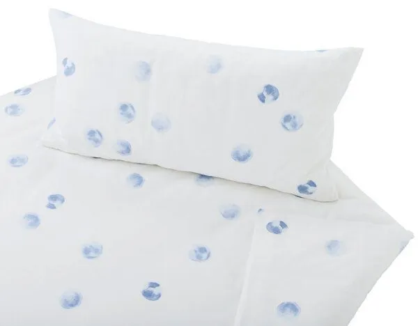 Cotonea Cotonea Bio Satin-Bettwäsche Tupfen, Hellblau (blau), – Produktbild 1 von 2