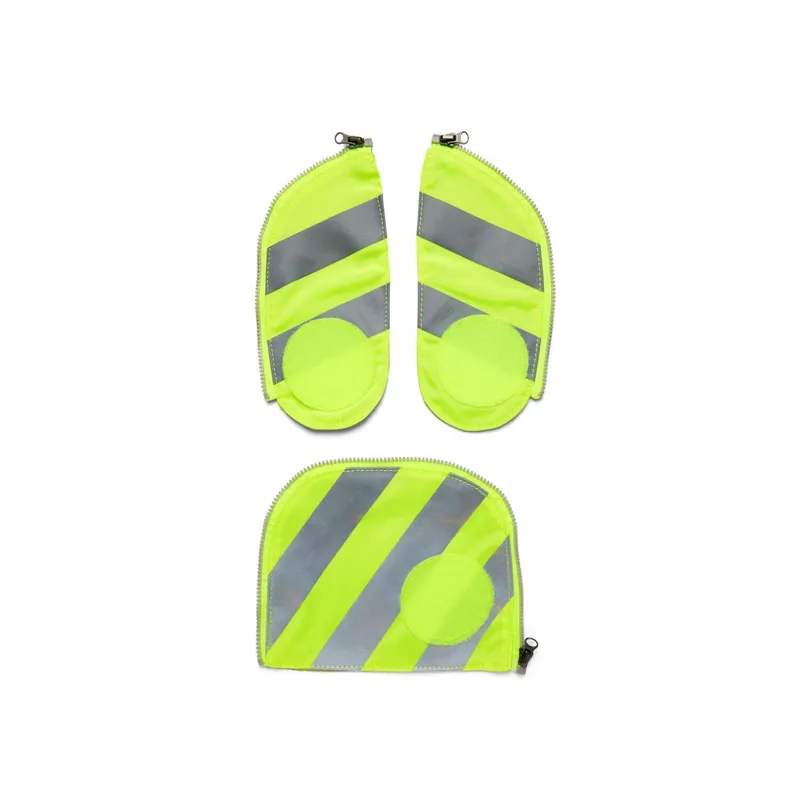 Ergobag Ergobag Schulzubehör Fluo-Zip Set mit Reflektorstreifen, 3-tlg. ab 2019 Gelb, Yellow, – Produktbild 1 von 1