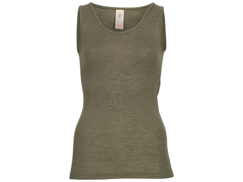 Engel natur Engel Natur Damen Unterhemd Wolle Seide olive Gr. 42/44, Grün, – Produktbild 1 von 1