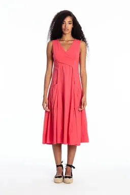 RAVENS VIEW IBIZA RAVENS VIEW IBIZA Damen vegan Kleid Ärmellos Paola Electric Red – Produktbild 1 von 1
