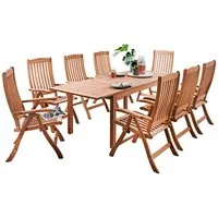 Rondo Gartenmöbel-Set 'Calea', 9-teilig, 8 Sessel, 1 Tisch – Produktbild 1 von 1