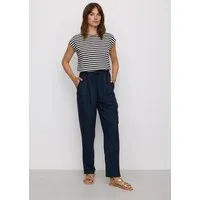 recolution Damen Hose aus Leinen und LENZING ECOVERO Viskose Mix - MOONFLOWER - recolution, Navy (blau), – Produktbild 1 von 1