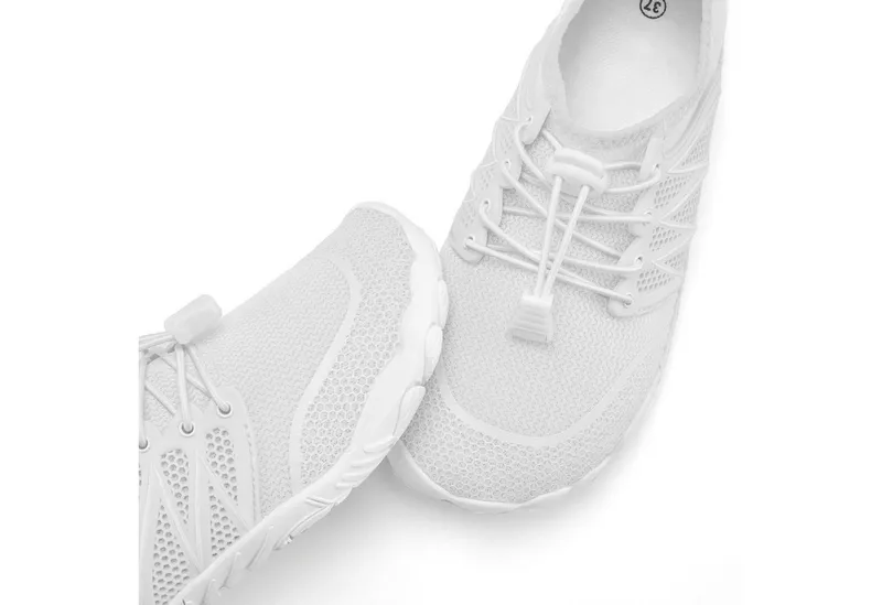 VENICE BEACH VENICE BEACH Badelatsche, Badeschuhe, Badeschlappe, Barfußschuh, leichter Slipper Aquaschuh Wasserschuh mit elastischen Bändern, schnelltrocknend VEGAN, Weiß, – Produktbild 4 von 5