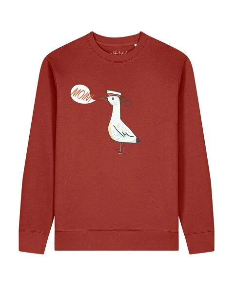 watapparel watapparel Sweatshirt Unisex Moin Seagull, Earthy red, – Produktbild 1 von 2