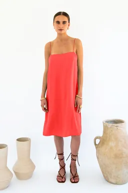 Neu Nomads Neu Nomads Damen vegan Slip Dress Julianne Boxy Koralle – Produktbild 1 von 1
