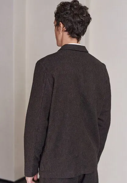 About Companions About Companions Herren Blazer "Elmar" Eco Flannel Bio Baumwolle, Braun (brown-striped), – Produktbild 3 von 4