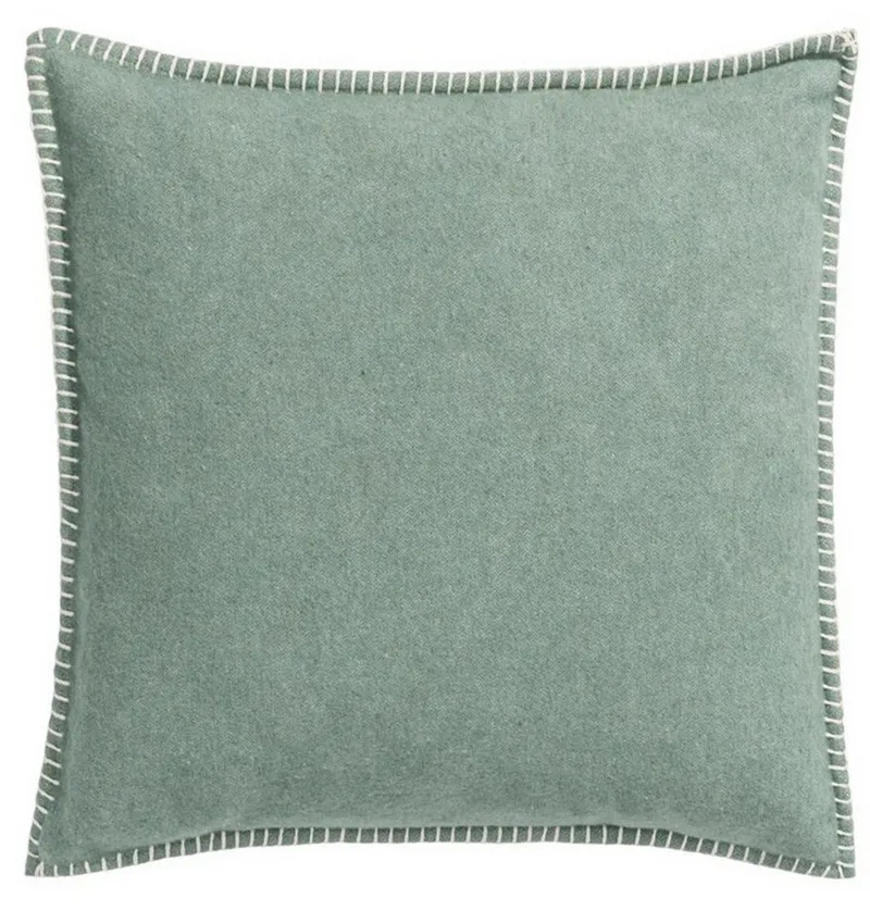 david fussenegger david fussenegger Kissenbezug Kissenhülle Sylt 'Uni', Flanell, Grün, – Produktbild 1 von 2