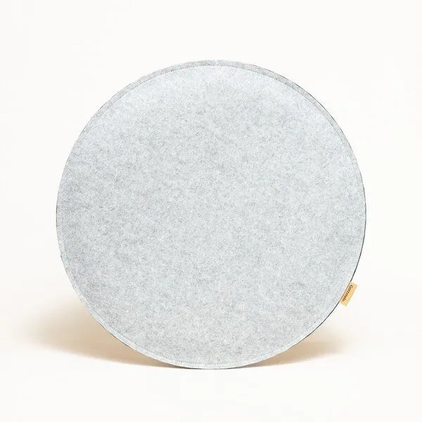 Gottstein GOTTSTEIN® Filz-Sitzkissen rund aus 100% Schurwolle Stuhlkissen Ø 35 & 40 cm - Bodenkissen in 2 Farben Made in Tirol, Hell-grau, – Produktbild 1 von 4